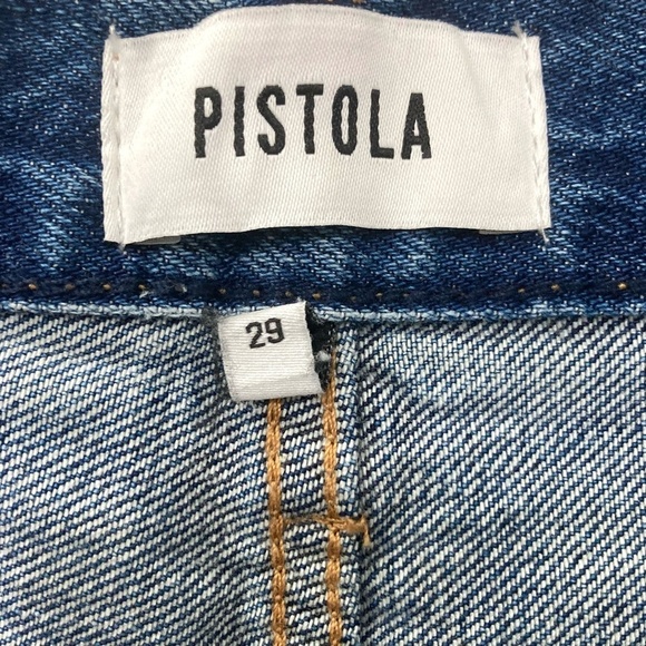 PISTOLA Nova Relaxed High Rise Cut Off Denim Shorts NEW - Picture 5 of 11